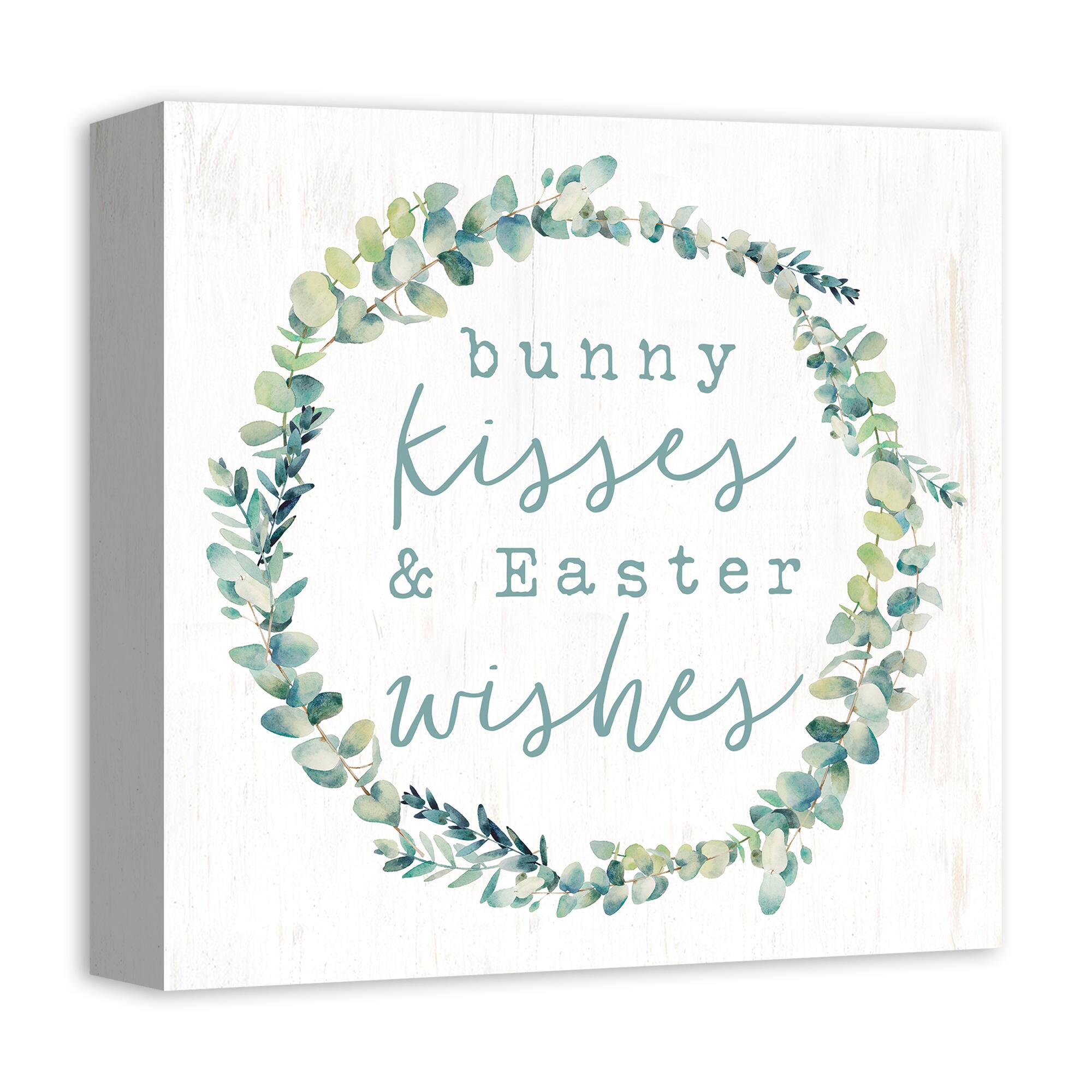 Bunny Kisses and Easter Wishes Canvas Art